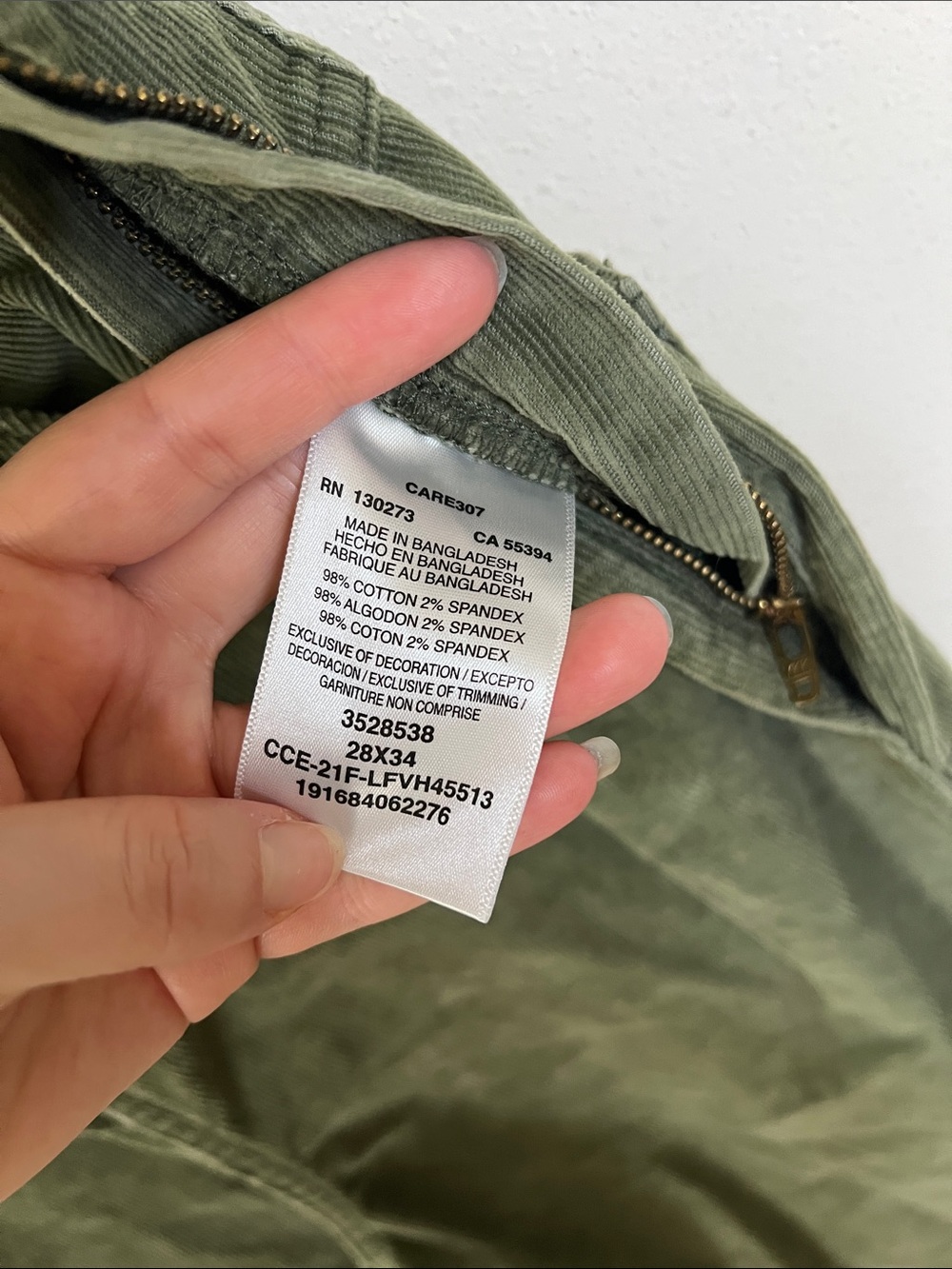 Lee Vintage Corduroy High Rise Flare Green Pants Women's Size 28 - Picture 9 of 16